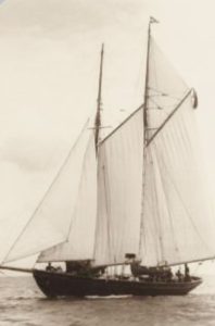 Schooner Cacounatuck in the Solent
