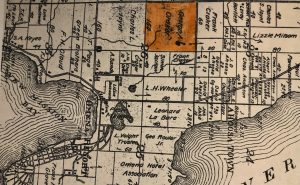 Map Showing Land ownership in Leelanau County near Omena