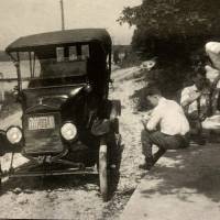 Car trouble on Shab Wah Sund Boulevard in 1922