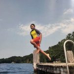 Lynn Spitznagel Sutton’s grandson, Charlie Spitznagel is one of the many children who loved jumping off the dock. - Photo credit Barbara Kreglow Lynn Spitznagel Sutton’s grandson, Charlie Spitznagel is one of the many children who loved jumping off the dock. - Photo credit Barbara Kreglow